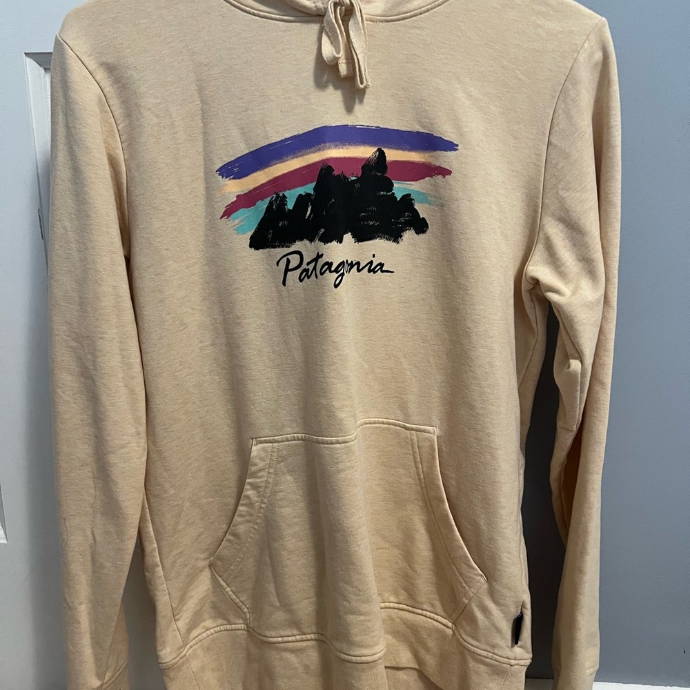 Patagonia Yellow Sweatshirt Graphic Hoodie